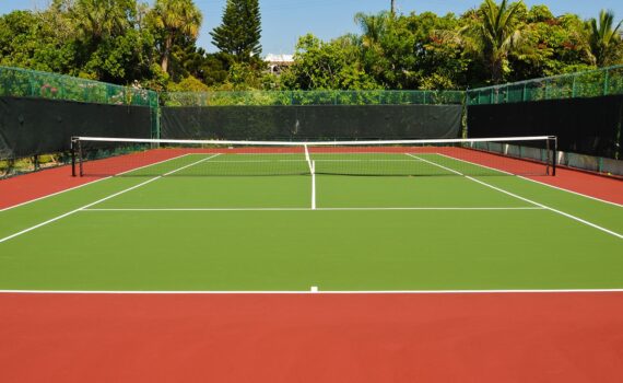 resurface a tennis court