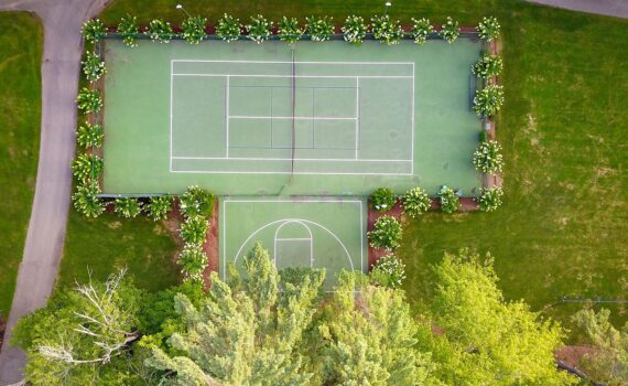 tennis court landscape designing