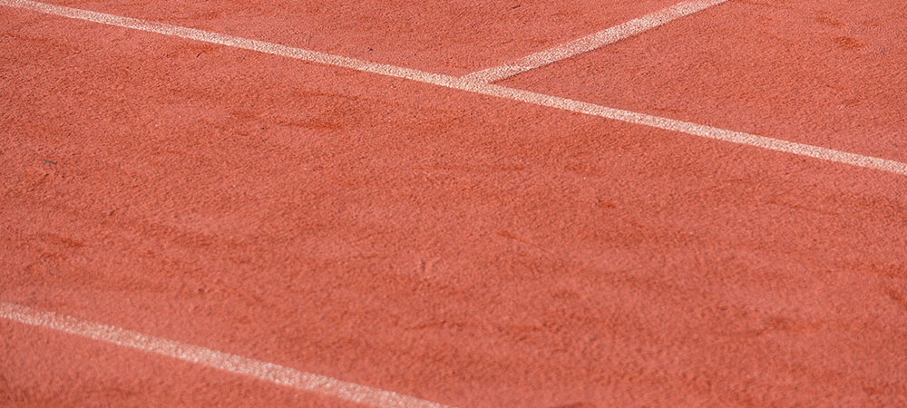 gravel on the tennis court