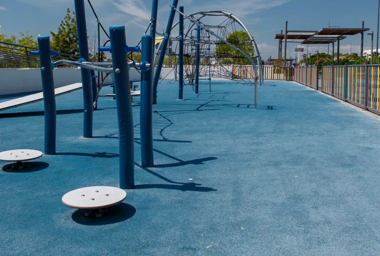 playground surface installation