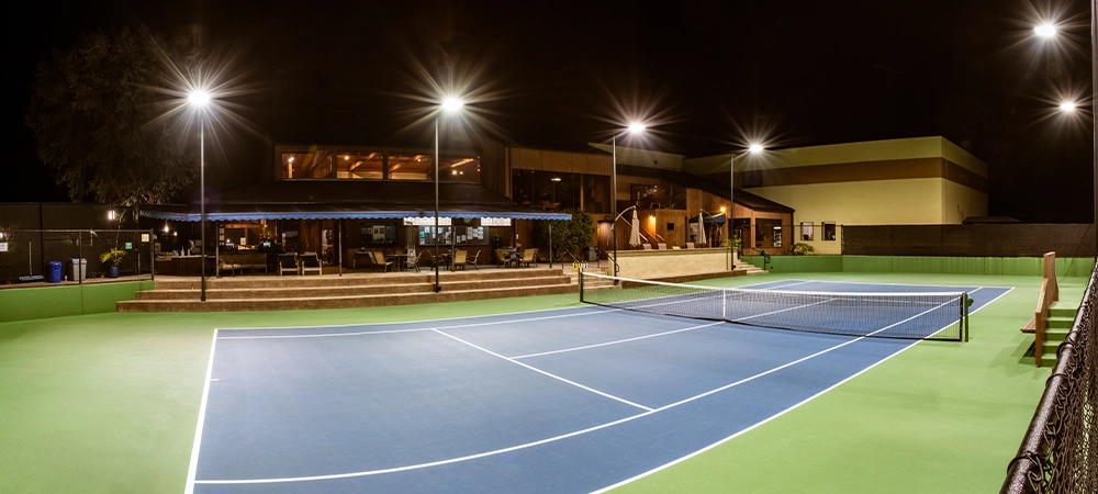 lighting on tennis court