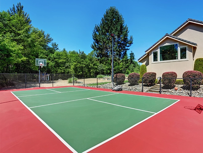outdoor pickleball court
