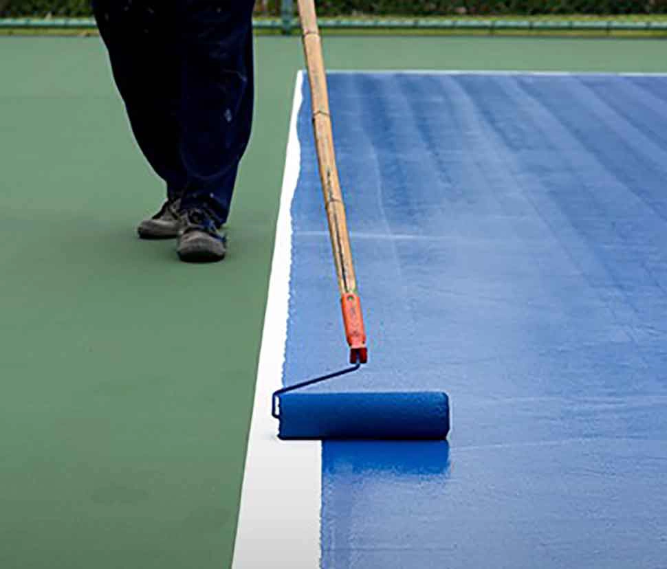 the tennis court coating