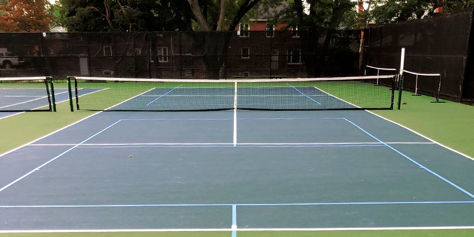 the tennis courts making