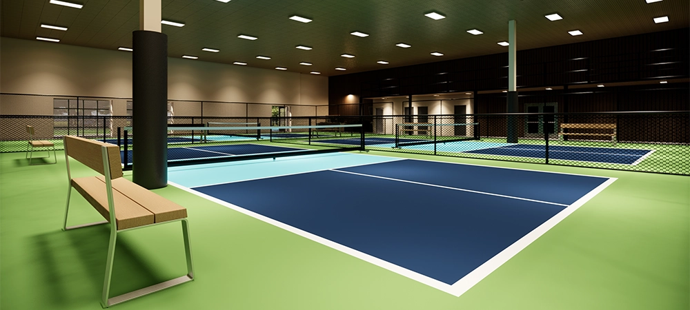 beautiful indoor pickleball courts