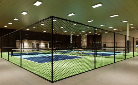 luxury indoor pickleball courts