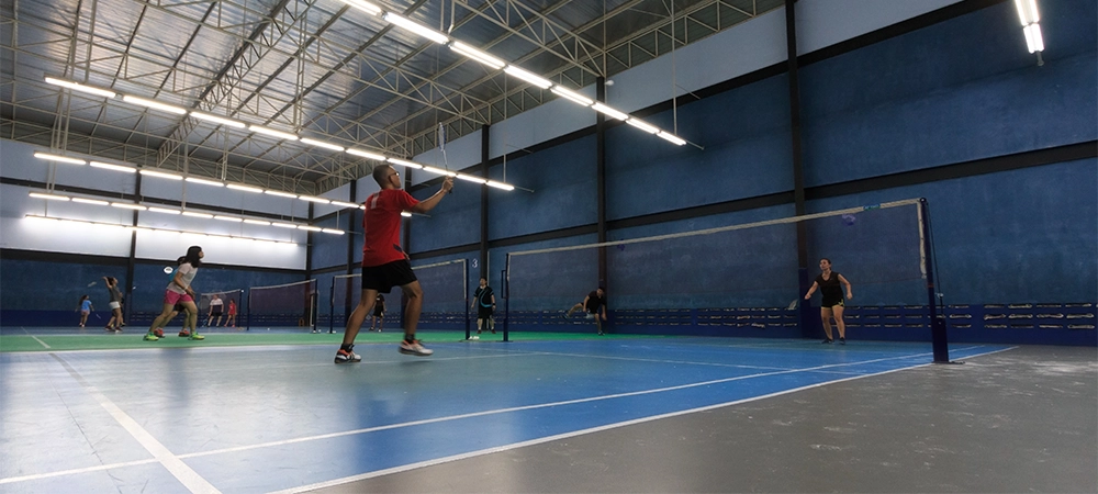 players playing in indoor pickleball courts