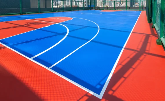 materials used in sports court construction