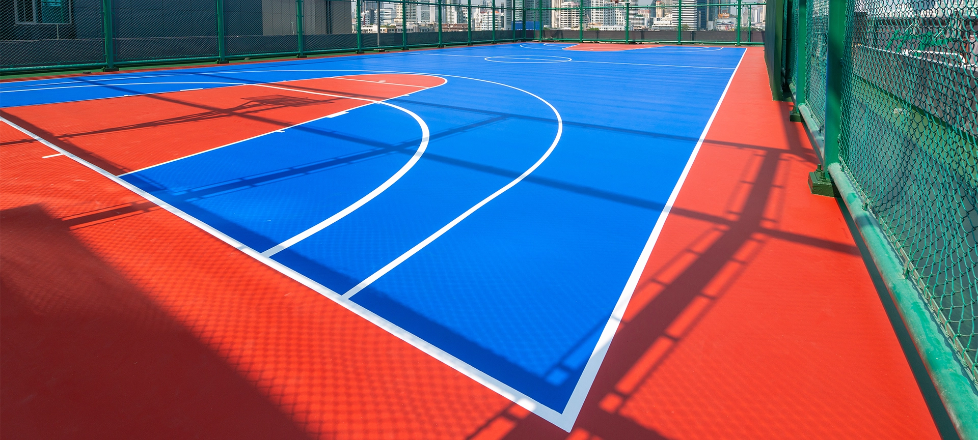 materials used in sports court construction