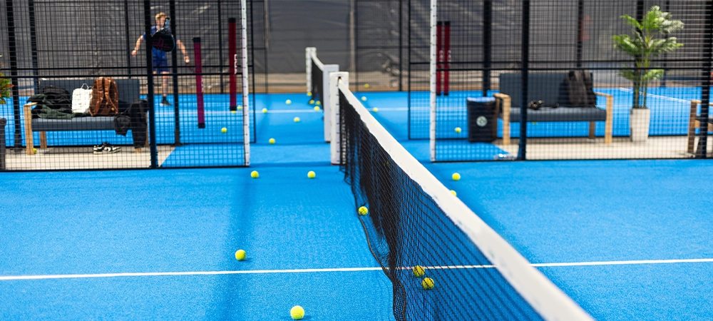 paddle tennis courts, Racket sports concept