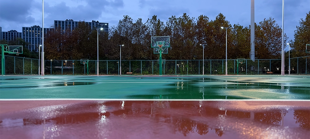 standing water at sport court