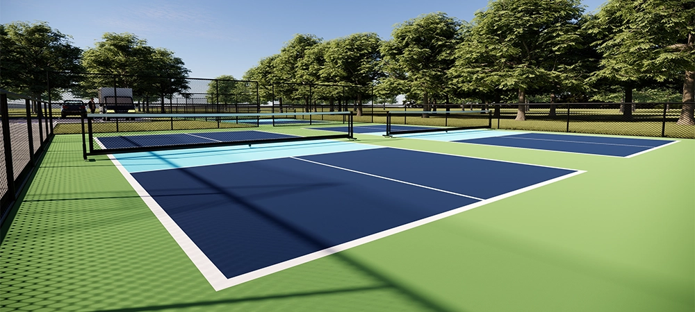 Pickleball court sports court