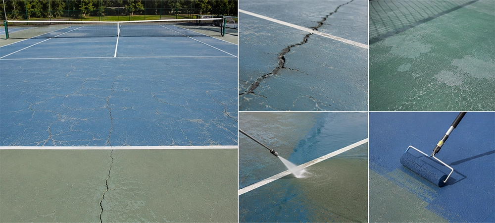 typical hard court maintenance